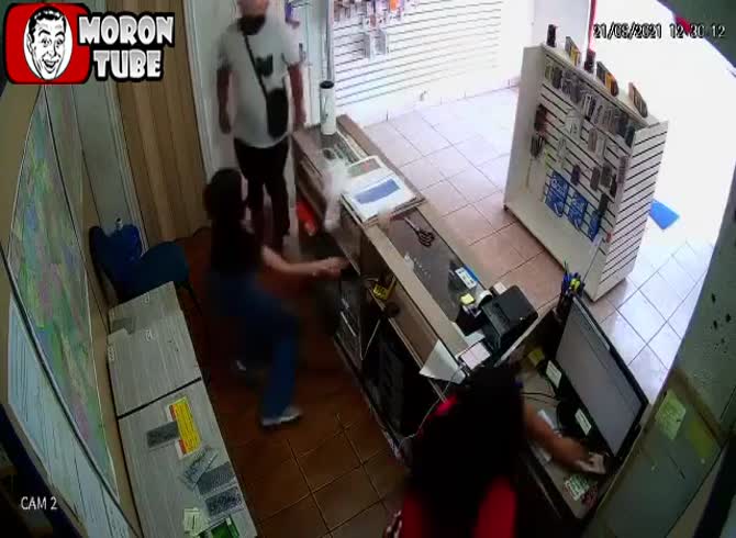 Video :When an armed attack occurred, this employee was rendered unconscious
